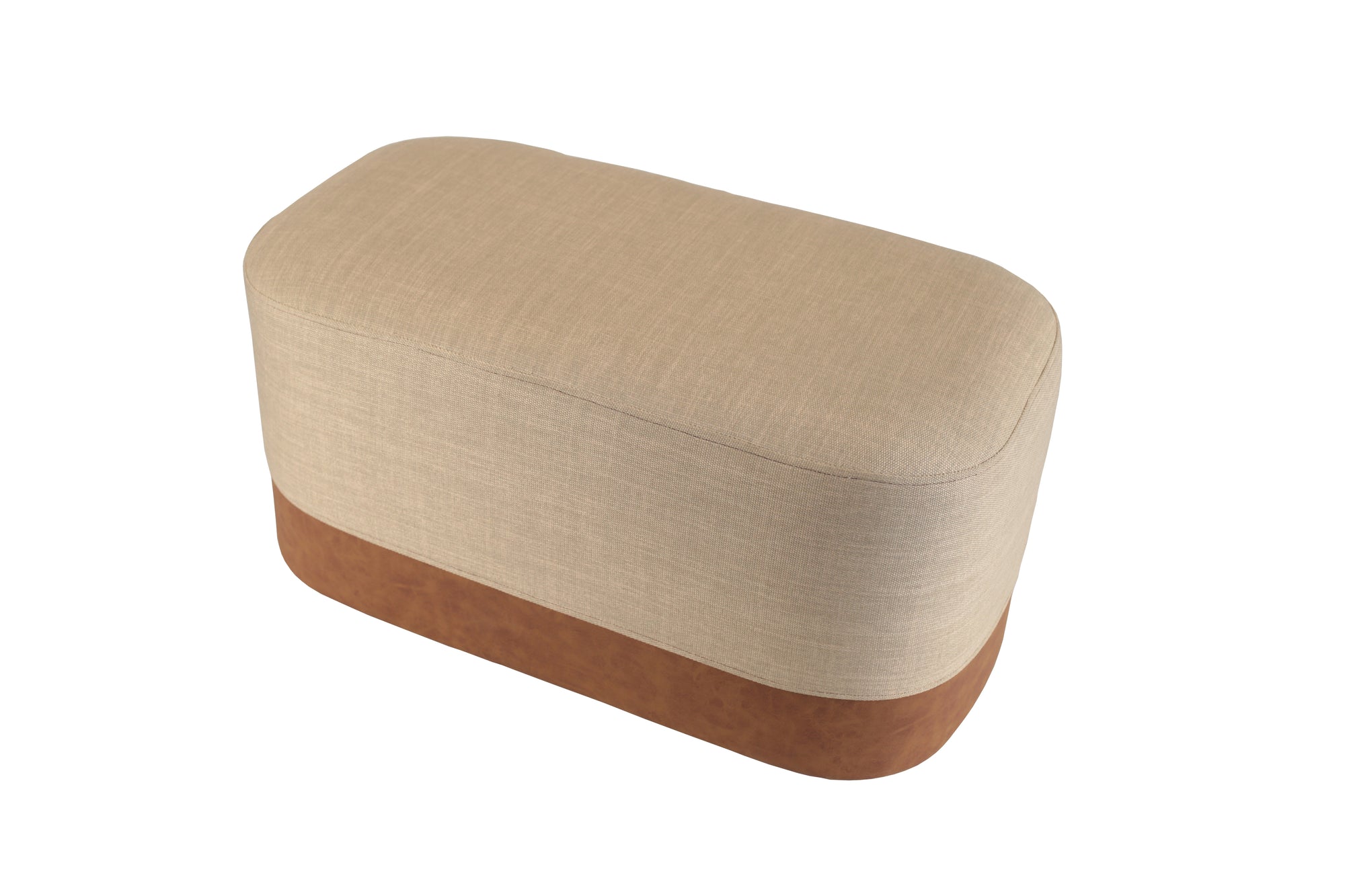 Low Pouf Rectangular Beige