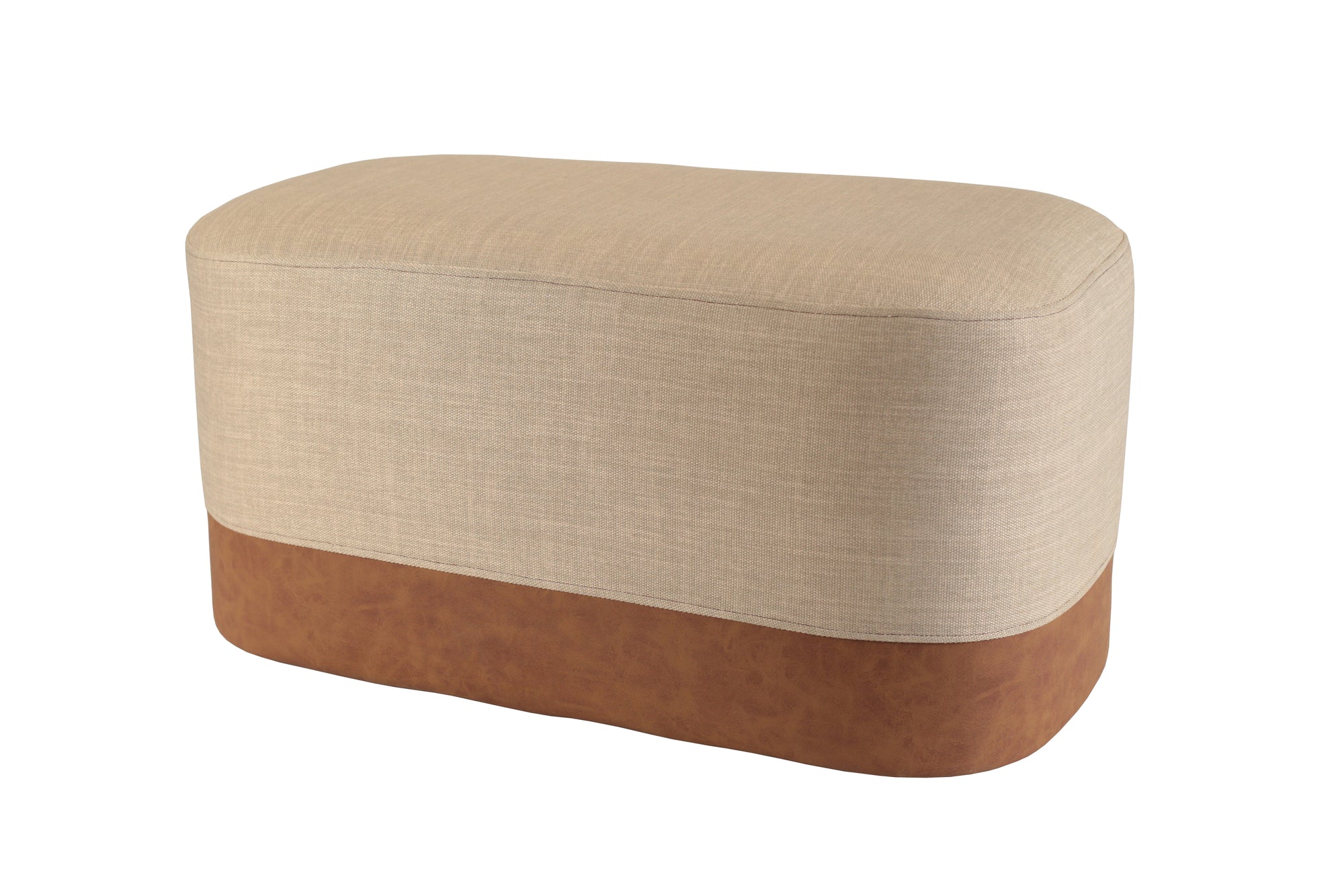 Low Pouf Rectangular Beige