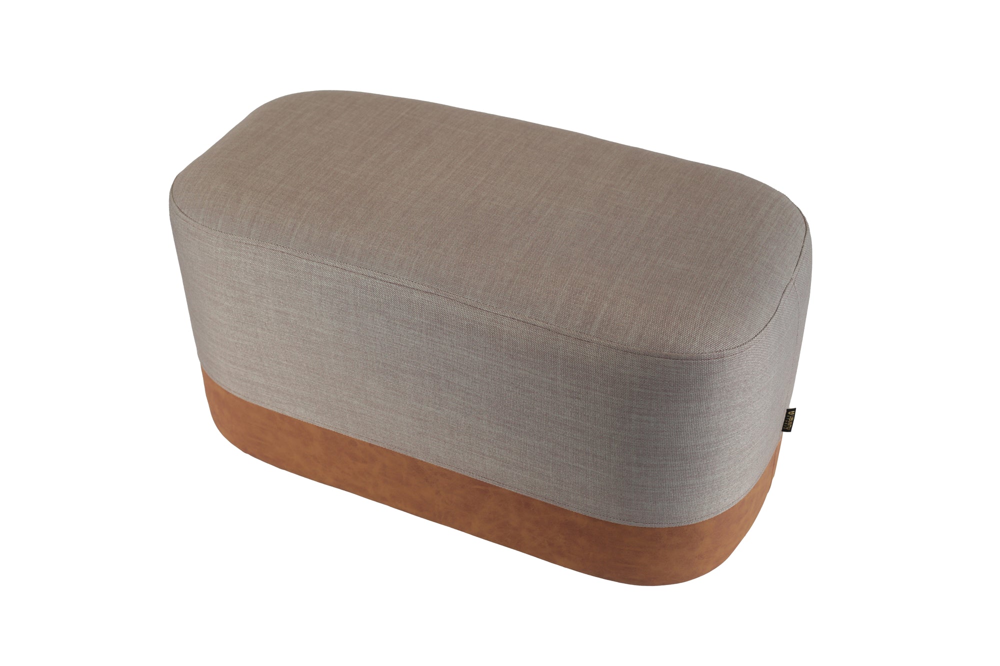 Low Pouf Rectangular Gris Claro