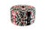 Rojas León Low Pouf Redondo Rojo